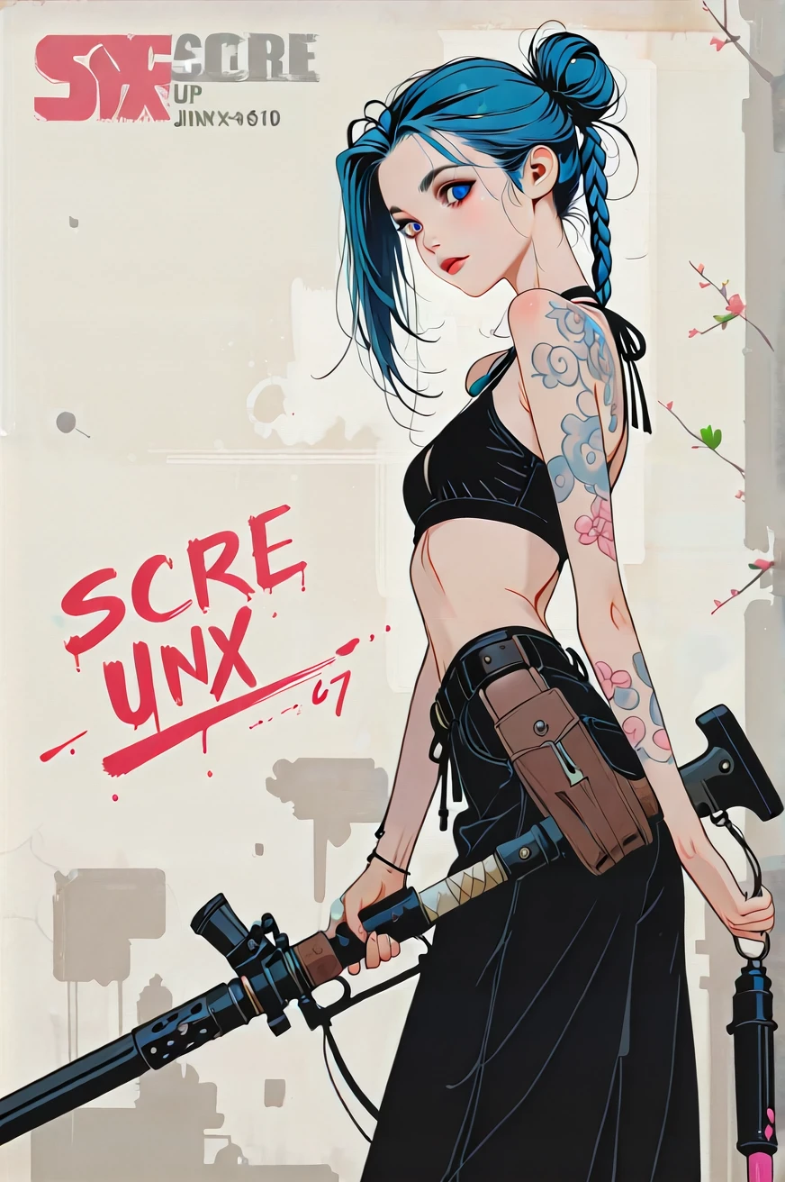 [Core Concept] A fit, athletic woman in sportswear preparing to get a tattoo.

[Character Description] The woman has a slender, toned figure with large, prominent breasts. She has vibrant purple hair and striking cyan-colored eyes that draw the viewer's attention.

[Environment/Background] The scene takes place in a setting suitable for receiving a tattoo, perhaps a tattoo parlor or studio with the necessary equipment and tools.

[Style and Atmosphere] The overall style anime has a dynamic, energetic feel, reflecting the subject's active lifestyle and the anticipation of the tattoo process.

[Composition] The composition focuses on the woman's upper body, capturing her confident, poised stance as she prepares for the tattoo.

[Details and Embellishments] The woman's hands are visible, adding a sense of realism and emphasizing her physical engagement in the process. The sportswear and her toned physique suggest an athletic, active lifestyle.

[Technical Specifications] The image should be rendered with a high level of detail and realism, highlighting the woman's facial features, the texture of her skin, and the materiality of her sportswear and surroundings.