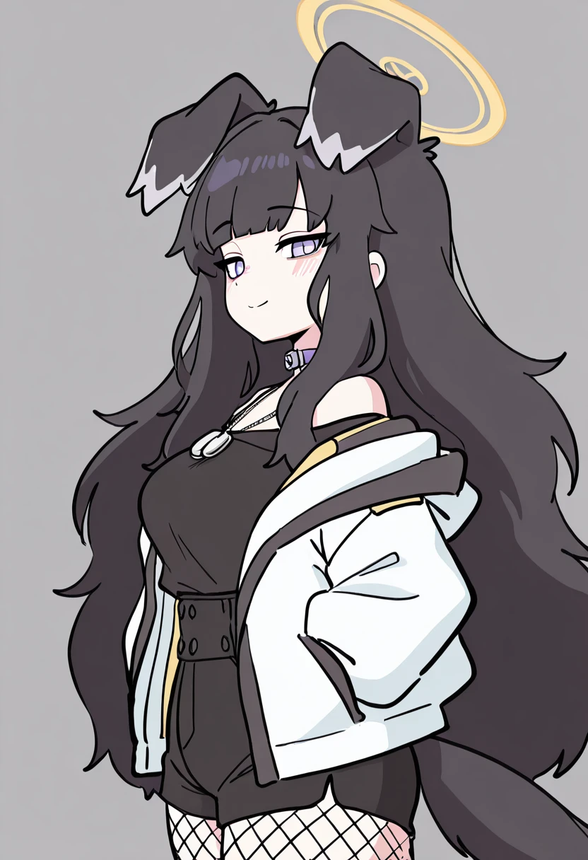 top quality, best quality, High-quality illustrations, masterpiece, 16k, 1080p, uploaded on e621)(kemono, furry, anthro, alone), round, 1 female, hot mother figure, very detailed body face and eyes, white fox, Tiare, (Alchemy Stars), white fur, fluffy, big breasts, tail, perfect eyes, yellow eyes, black hair, beautiful winter hunter clothes, beautiful night, body movement, body twitching, shy smile, red blushing,