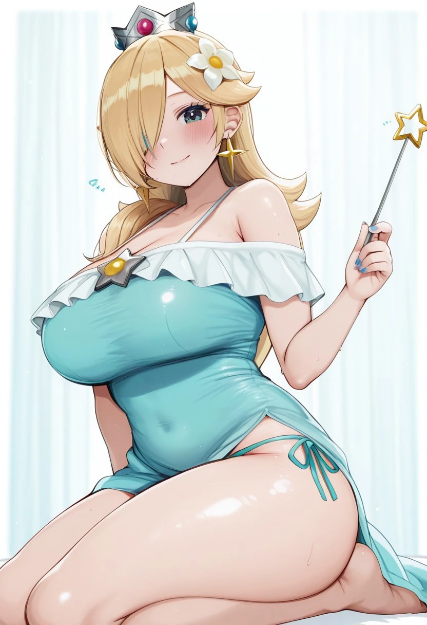 a cartoon image of a woman in a bikini and a hat, Princess「Kida」Kida Dagash, Swimwear, clothing: bikini, A juicy peach like a human, realistic bikini, She&#39;s blonde, is wearing a Swimwear, Blonde Goddess, Swimwear, boutinela bikini, Naughty anime style, Same for the Zero Suit., Enchanting anime girl