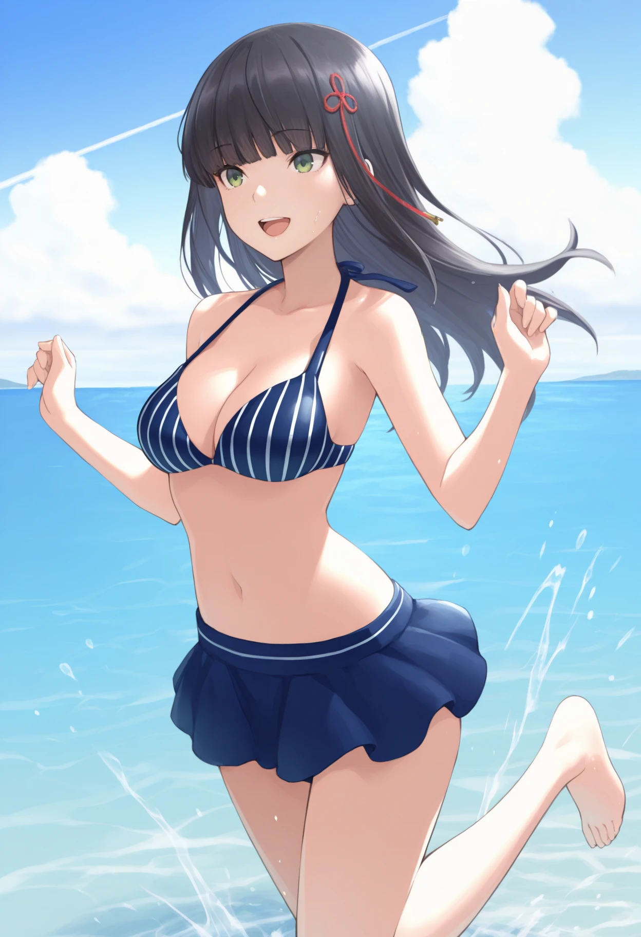 Blue bikini swimsuit