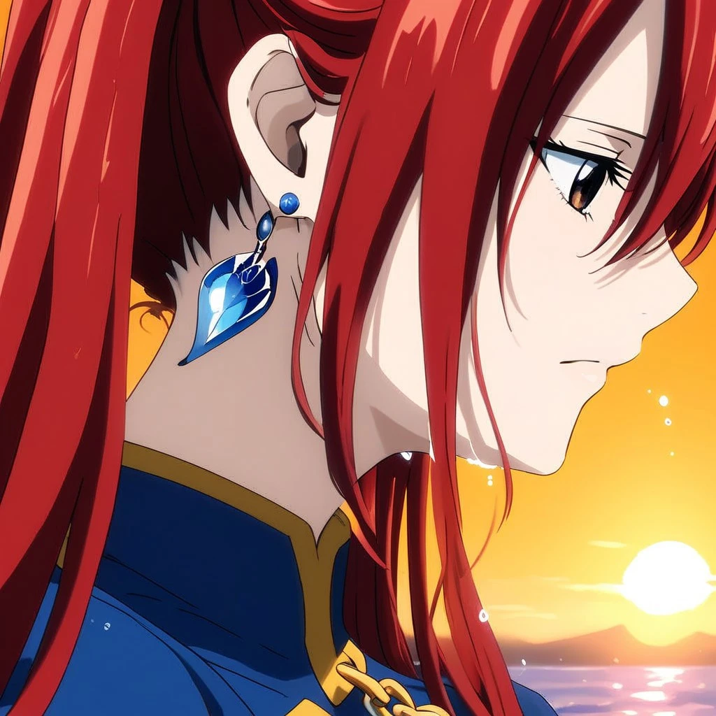 score_9, score_8_up, score_7_up, source_anime,
erzascarlet, <lora:erza-scarlet-ponyxl-lora-nochekaiser:1>
hair between eyes, out of view, eyes close, water splash, breast movement,exhausted, blue outfit (yellow outlines), golden chains, blue earrings, blue stay-up stockings, 4k frame, ultra realistic detailed, twin ponytails hair, big breasts, standing, dutch angle, close up, orange sunset background