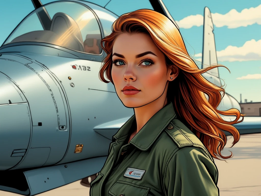gorgeous woman, bomber art