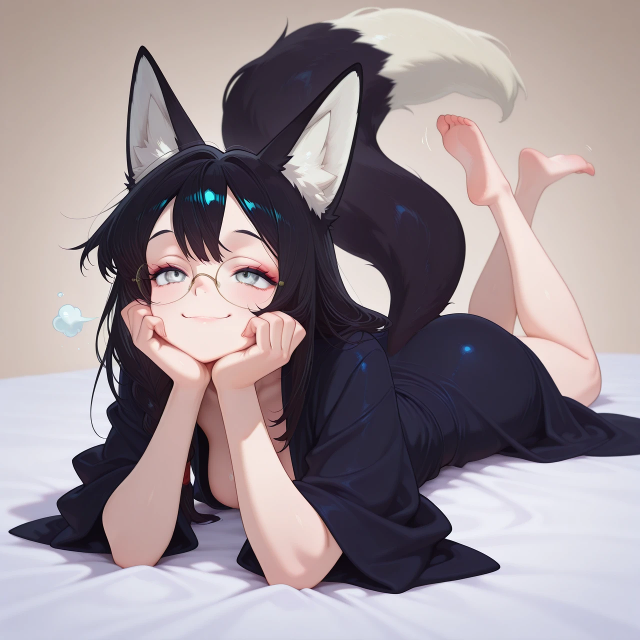 (furry art, Uploaded to e621:1.4), (masterpiece:1.3), (highest quality:1.2),(2D:1.0), (anime:1.0), (shape:1.0), (sharp:1.2), (night_environment), (restaurant), (clear, shiny:0.8), (Material:1.1), (Super detailed:1.0) (1femaleの子, alone), (Fox_female, anthro furry:1.6), (anthro_female性_Fox:1.2), sexy, orange tail, (slimウエスト),thighs, hip, thighsの高さ, often play sports, Jolt, bent down, POV from behind, sitting in a chair、chest、bed、naked、custom、C cup、black hair、black hair、Curvaceous、outstanding style、model、美female、美しい30歳のfemale性、tall、tall、slim