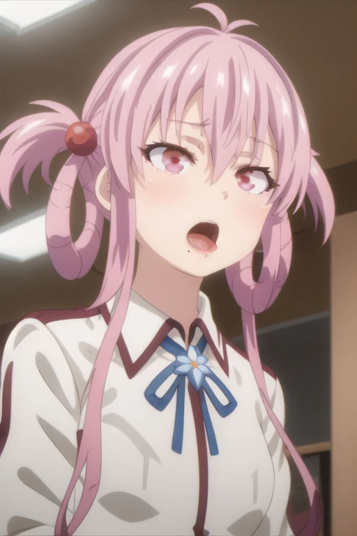 (extremely detailed CG unity 8k wallpaper), (masterpiece), (best quality), (ultra-detailed), (best illustration), (best shadow), 1girl, solo, kirisu mafuyu, ((naked)) , look at viewers eyes, lying on white bed