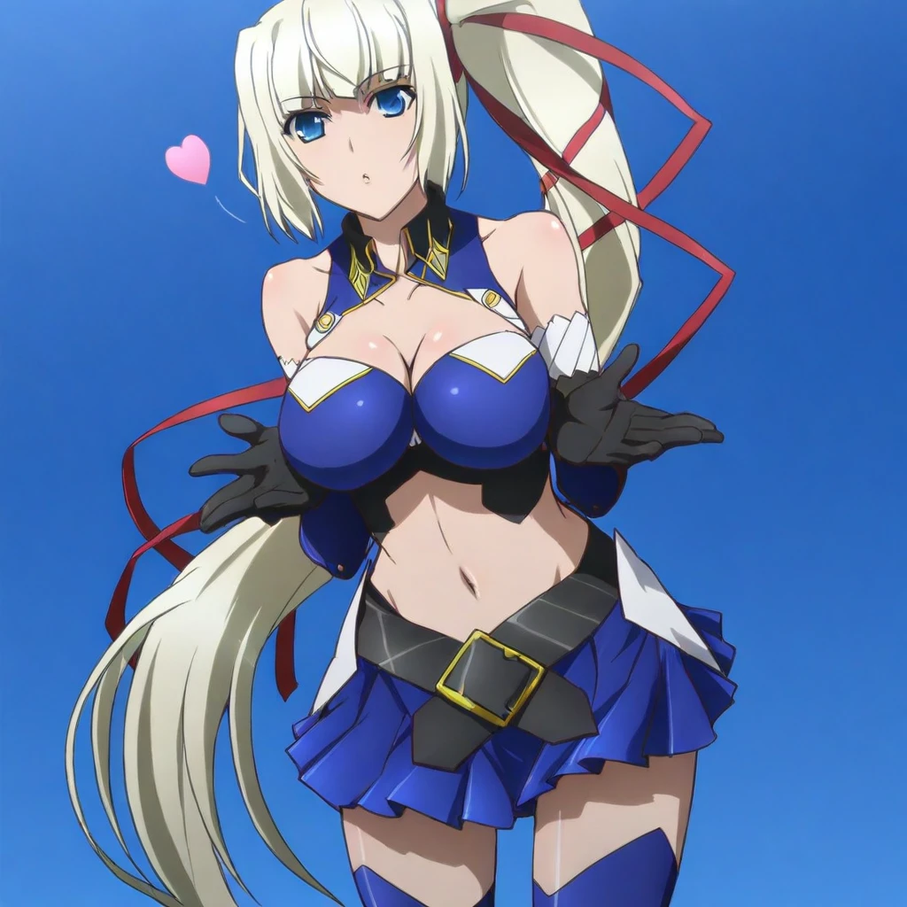 masterpiece, best quality, extremely detailed, 1girl, gyaru, mature female, solo, (dark skin, black skin:2), scathach, (huge breasts), ((((blonde hair), long hair, red eyes))), parted lips, (((outfit-kokomi, white shorts, white thighhighs, detached sleeves, frills, bow, navel))), ((blush, :o), closed mouth), ((hands on own hips, window, bedroom))