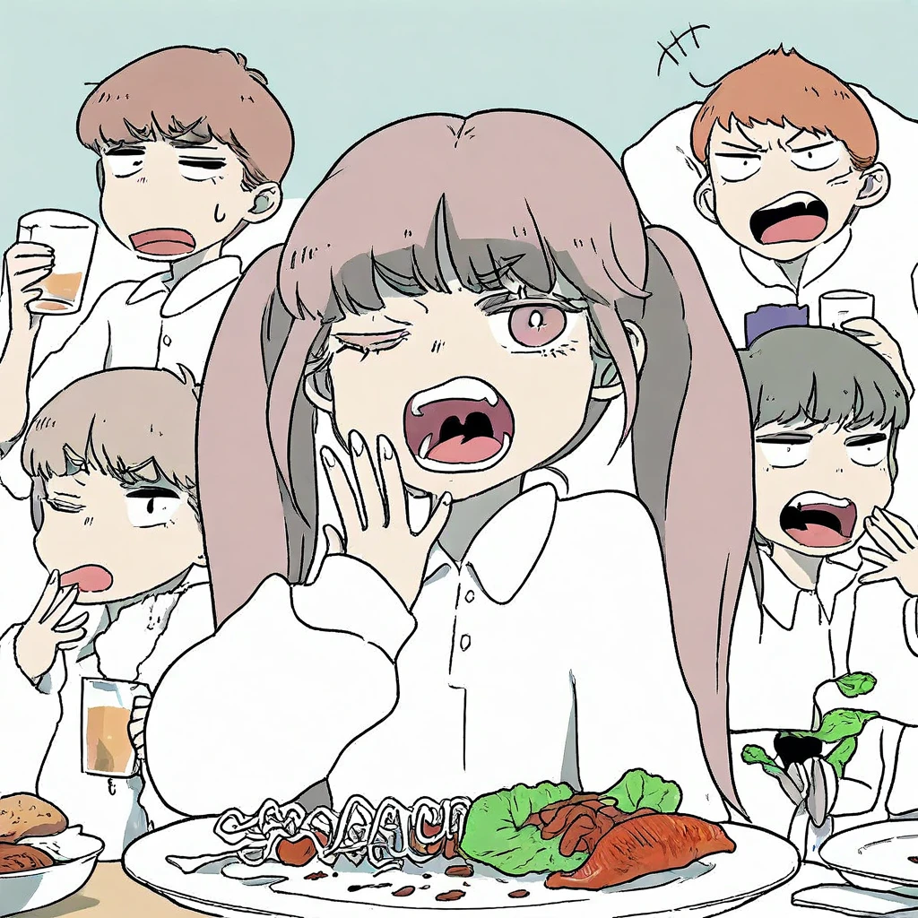 (masterpiece), best quality, score_9, score_8_up, score_7_up, score_6_up, score_5_up, score_4_up expressive eyes, 1girl, sexy lady, (((lady sitting at a table looking confused on why there is sperm on her face when she was trying to eat her food))), (((man penis is out leaking with cum after jerking off))), cum on face, (((people watching in the background)), background, store, pov,