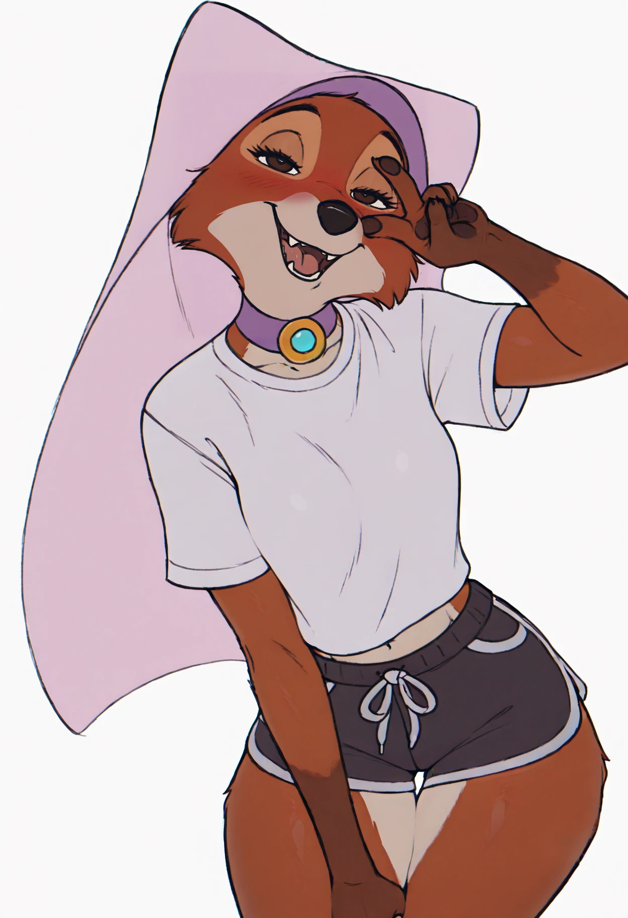 solo, male, arctic wolf, detailed yellow eyes, plain diaper with 4 tapes, happy, slim, sly, male, glasses, tail, hoodie