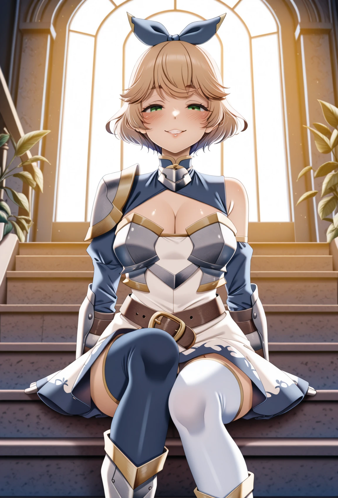 ((masterpiece)), best quality, solo,
1girl, short_hair, brown_hair, ear_ring, OfficialOutfit, white_trousers, armor,
<lora:MHRfiorayne0320:0.9>
best_light_and_shadow, ray_tracing