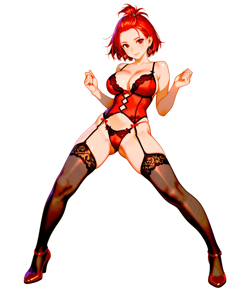 Twintail, red haired, 1girl, grey eyes, tall, well toned, well built, muscled, toned muscles, red highlights, pigtails, beach, bikini, black bikini, pov, sit, looks at the viewer, spread legs, blushing, sweating, (rubbing vaginal region with hand:1.2), stockings, (ahego:1.5) ,At school, frontal, black short skirt, bag, angry, abusive, super detailed, 4k, (black lingerie:1.5)