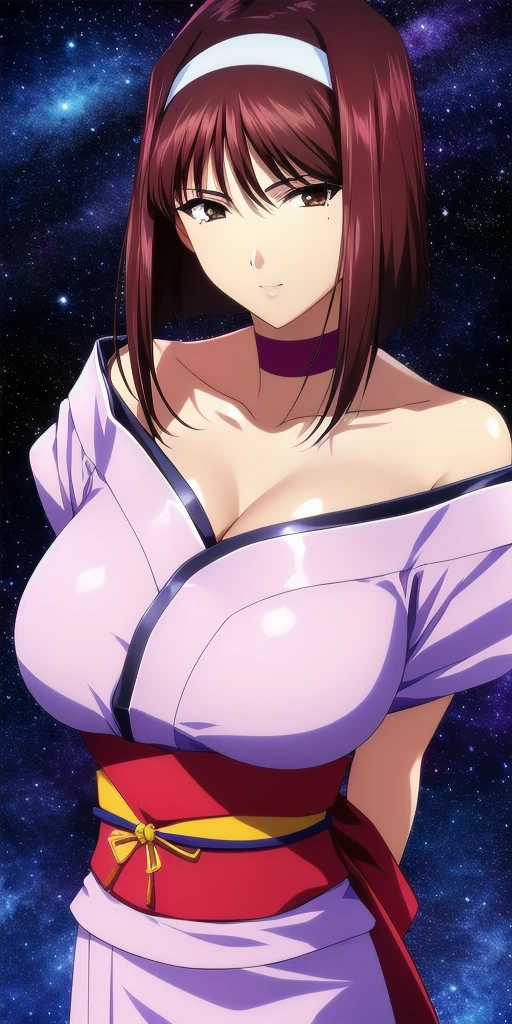 Erotic,Tolve Gomon、Shortcuts、 Big Breasts、White open duffle coat,Pink latex racing swimsuit、Female Spy、Black Background、Dimly lit bedroom , Evil、 Erotic Sneer、Lightly open your mouth、Upper Body