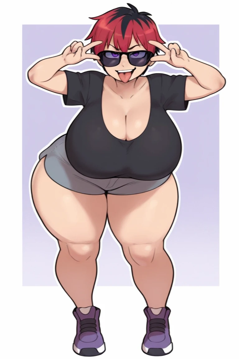 Mildred, paper bag over head ,barefoot,curvy, glowing red eyes, standing, 
ManE,strapless,torn clothes,tube top,loincloth,underboob, cleavage
(insanely detailed, beautiful detailed face, masterpiece, best quality)     <lora:Maneater:0.8>