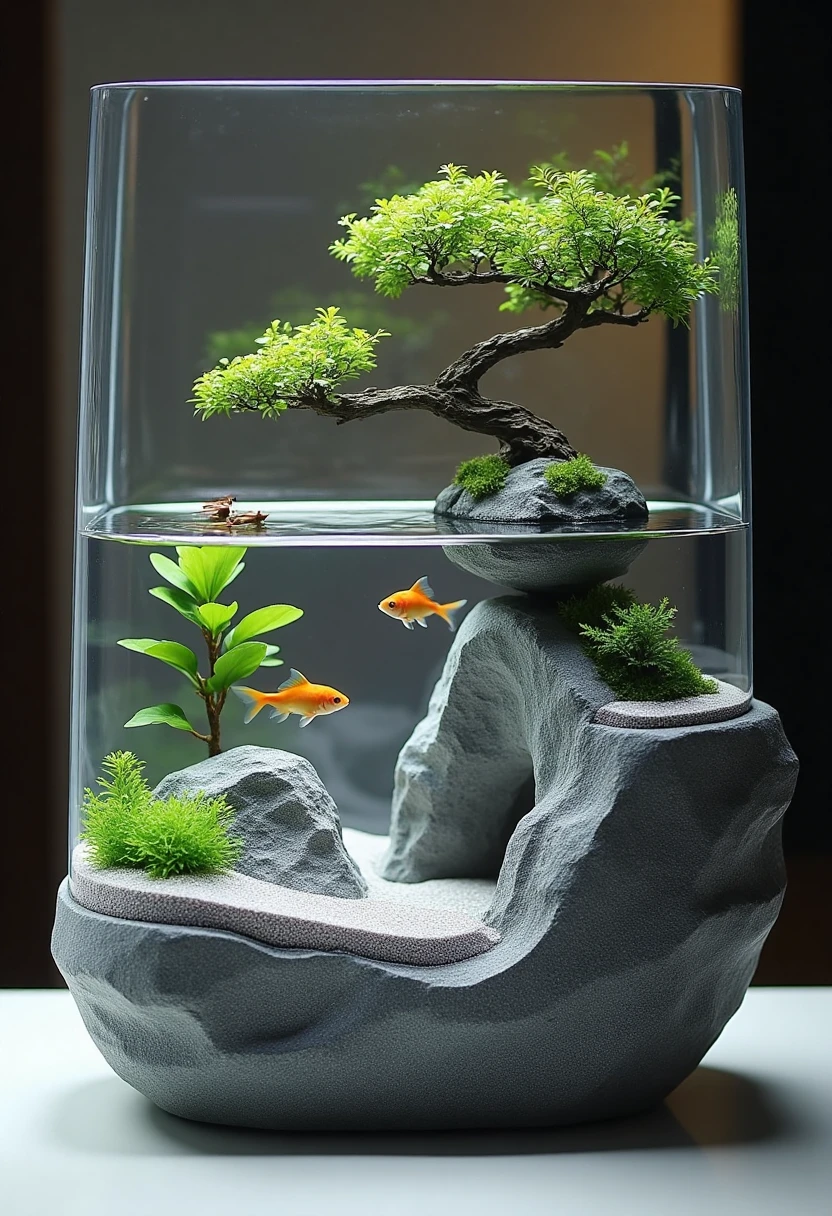 C_Miniature Landscape Fish Tank Design_Diverse Fish Tank Generation v1.0