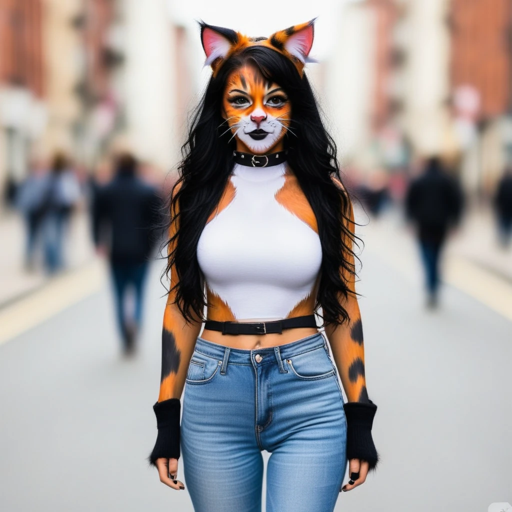 TattooedPup - calico cat girl V1