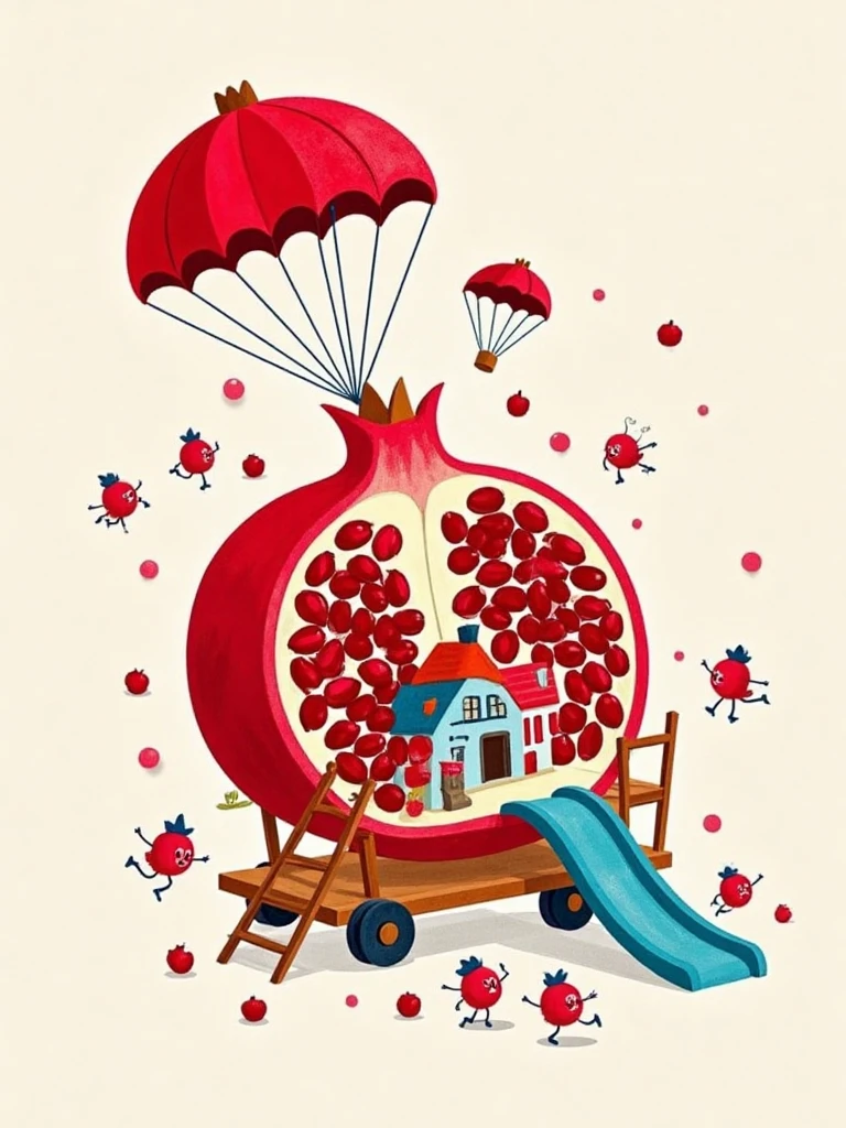 C_Pomegranate-Themed Creation_Creation Of Childlike Scenes v1.0
