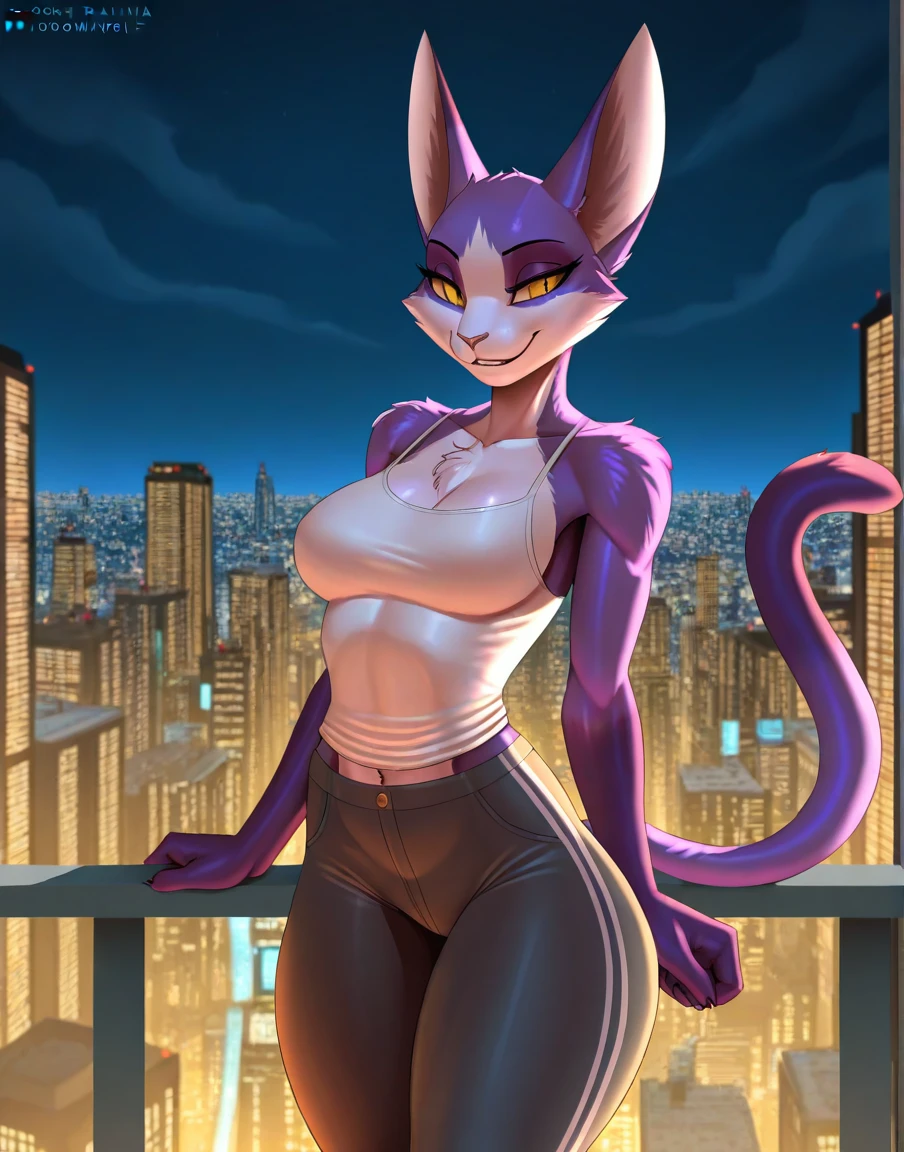 Genera una imagen de blaze the cat(sonic) culona y sexy