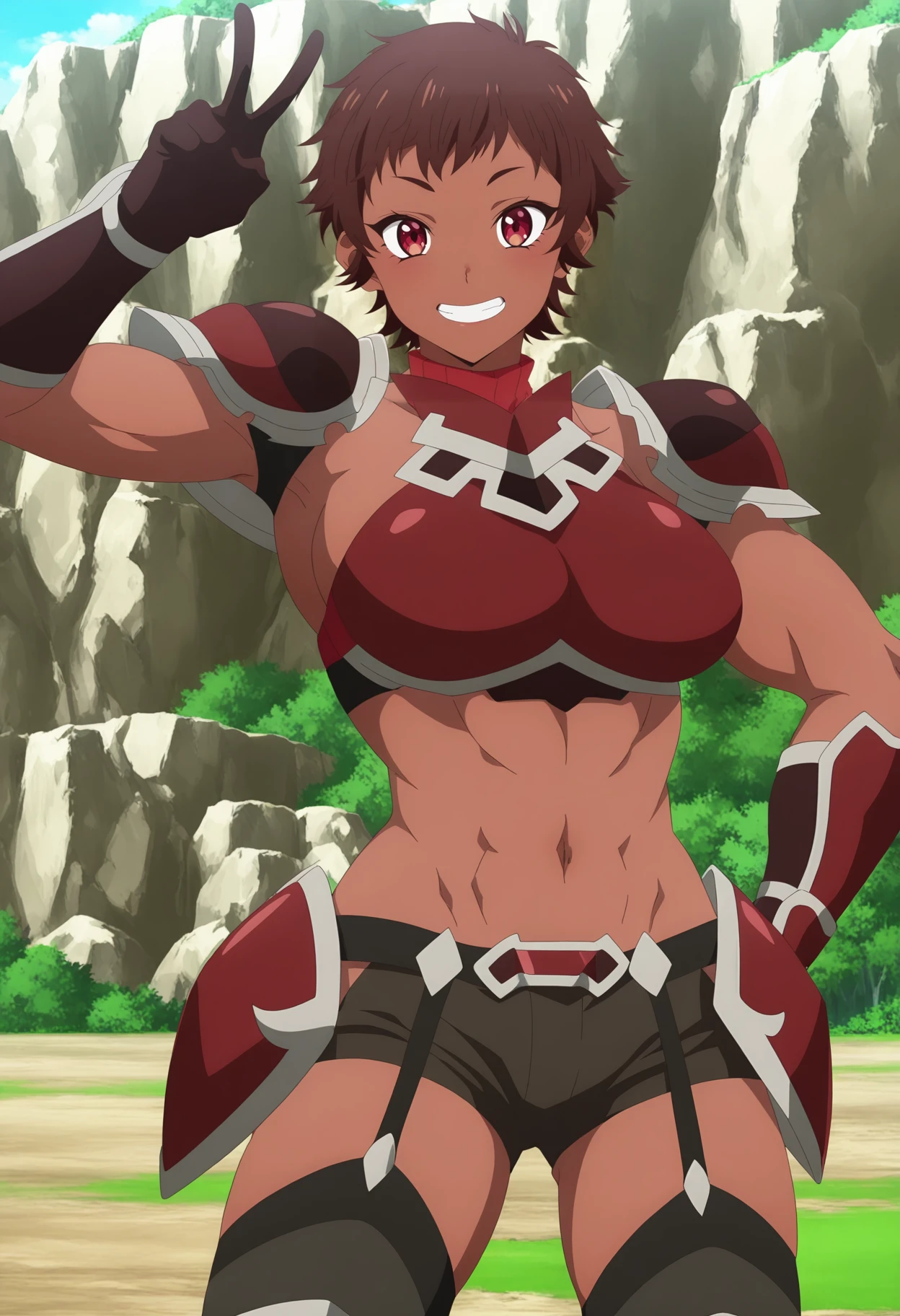 Mandalay, the feline heroine of My Hero Academia, wearing a tiny bikini that can barely contain her sexy curves. The tight top makes her voluminous breasts stand out, while the G-string panties leave little to the imagination. Her tanned skin shines in the sun, and her feline eyes emanate a look of pure lust. Her sculpted body moves with feline grace, every muscle contorting in a way that would drive anyone crazy with desire. She walks slowly, knowing full well the effect she has. Her long toned legs seem unstoppable, and her firm, round ass jiggles gently with each step. Her expression is a mix of power and sensuality, making it clear that she is the master of this erotic dance. Her tail moves from side to side, mesmerizing everyone who sees her. Mandalay is a vision of pure sin, and I can't wait to see this image take shape."