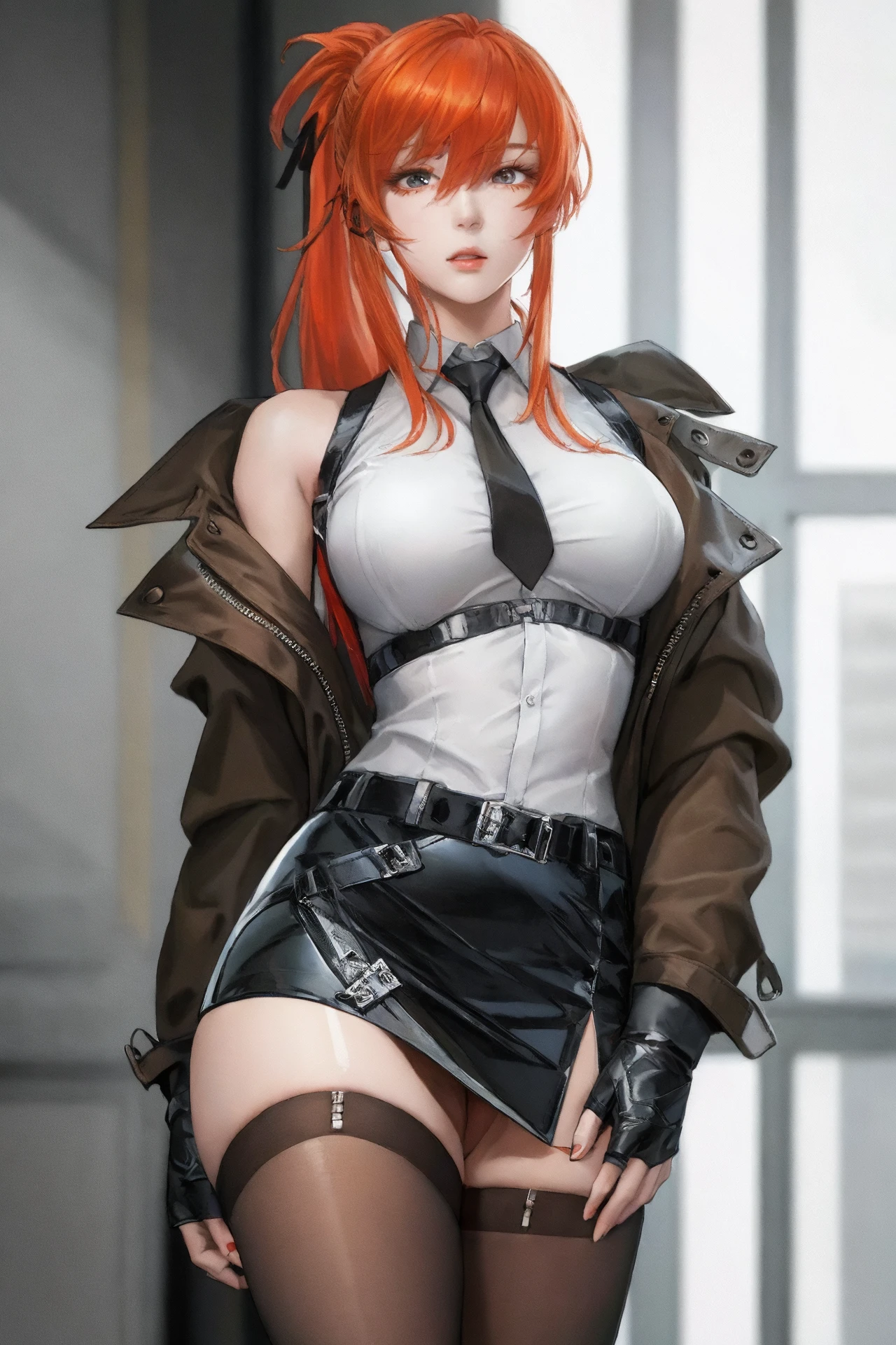 shemale strong , musclé , géante , dominante , sperme , cuir , gros seins , schoolgirl latex