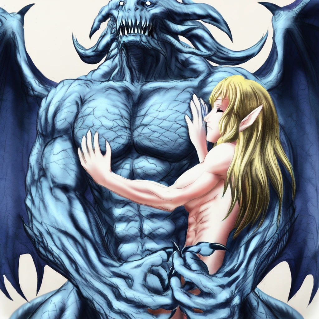 ((Highest quality)), ((masterpiece)), (detailed), (Perfect Face)、The woman is sleeping naked in bed with a man. She is Princess Leona with light brown, medium-long hair, and is sleeping hugging the man, who is a dignified demon lord of an evil organization.、Women are brainwashed, expressionless, and have no highlights in their eyes.、The woman is sleeping, held close by the powerful demon king of an evil organization.、A powerful demon king of an evil organization is sleeping on a luxurious bed, hugging a woman.