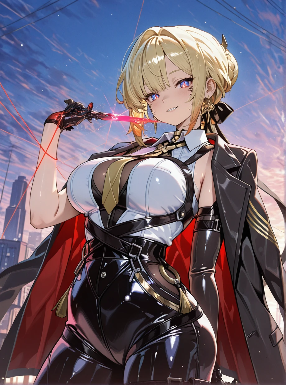 Dark tanned skin、Handsome Men、Cat ears and lion tail、Sparkling eyes、((Short, messy blonde hair))、Elaborate facial features、sly face、Bare your fangs、Rich in male hormones、sexy。