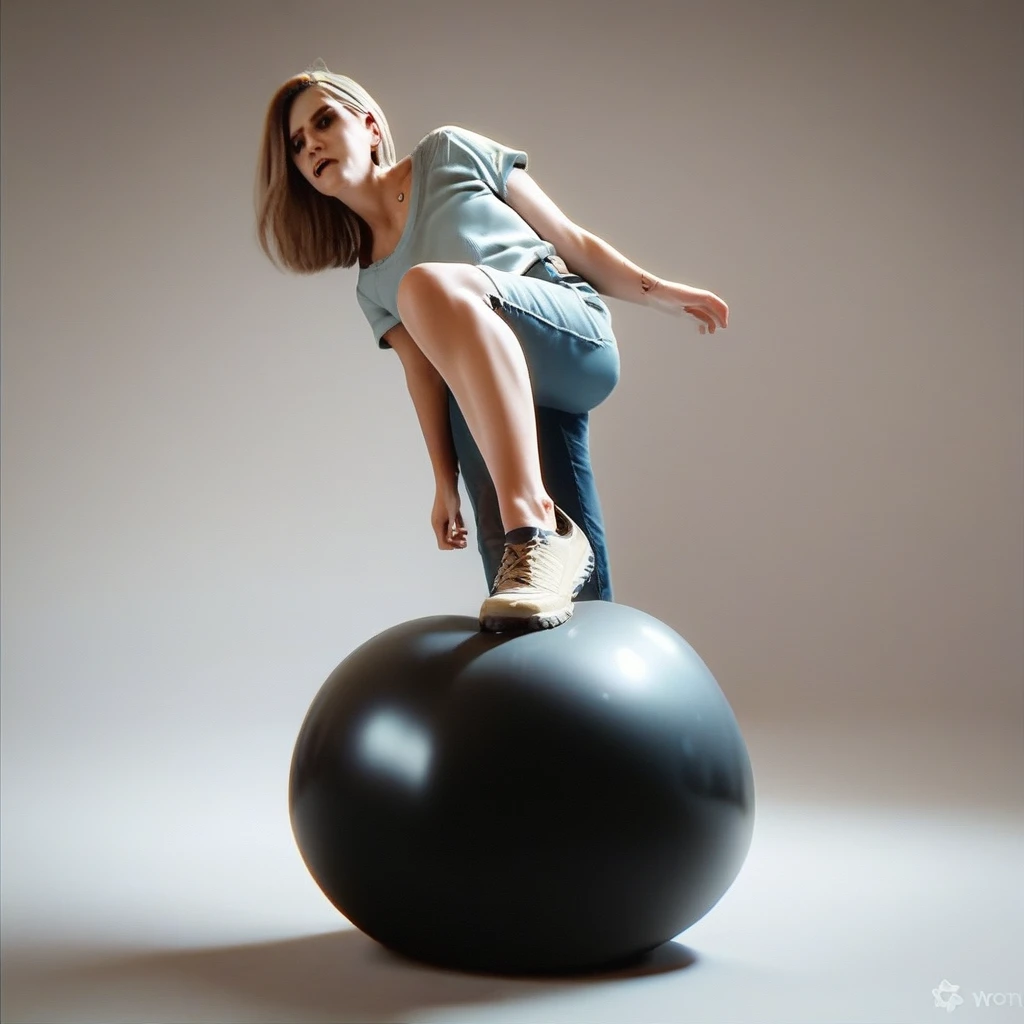 Stepping on balloon V1