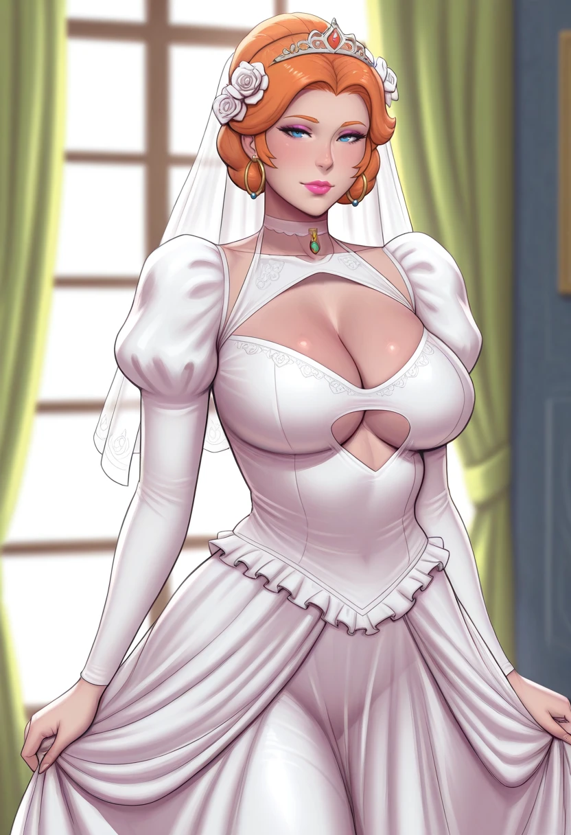 <lora:Rasigunn_Style:0.8> r9sigunn, a blonde woman in wedding dress,