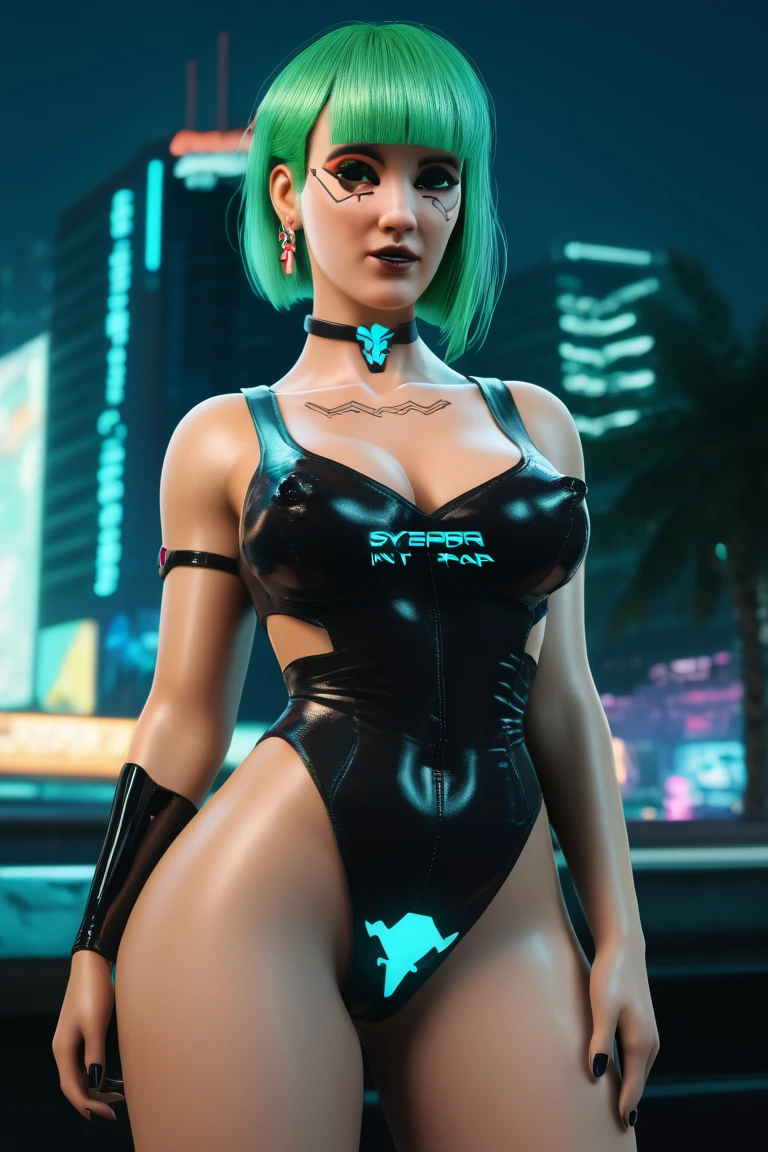 beautiful woman. Military, blonde ponytail. sexly. cyberpunk, neonlights, future. leathers. babe, big booty, big tits, curvy. g-string