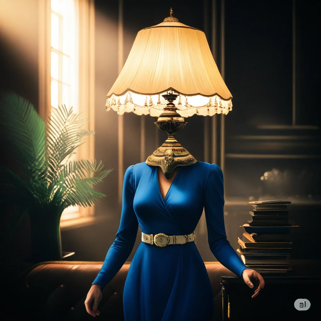 Table Lamp Head Girl Pony-v1.0