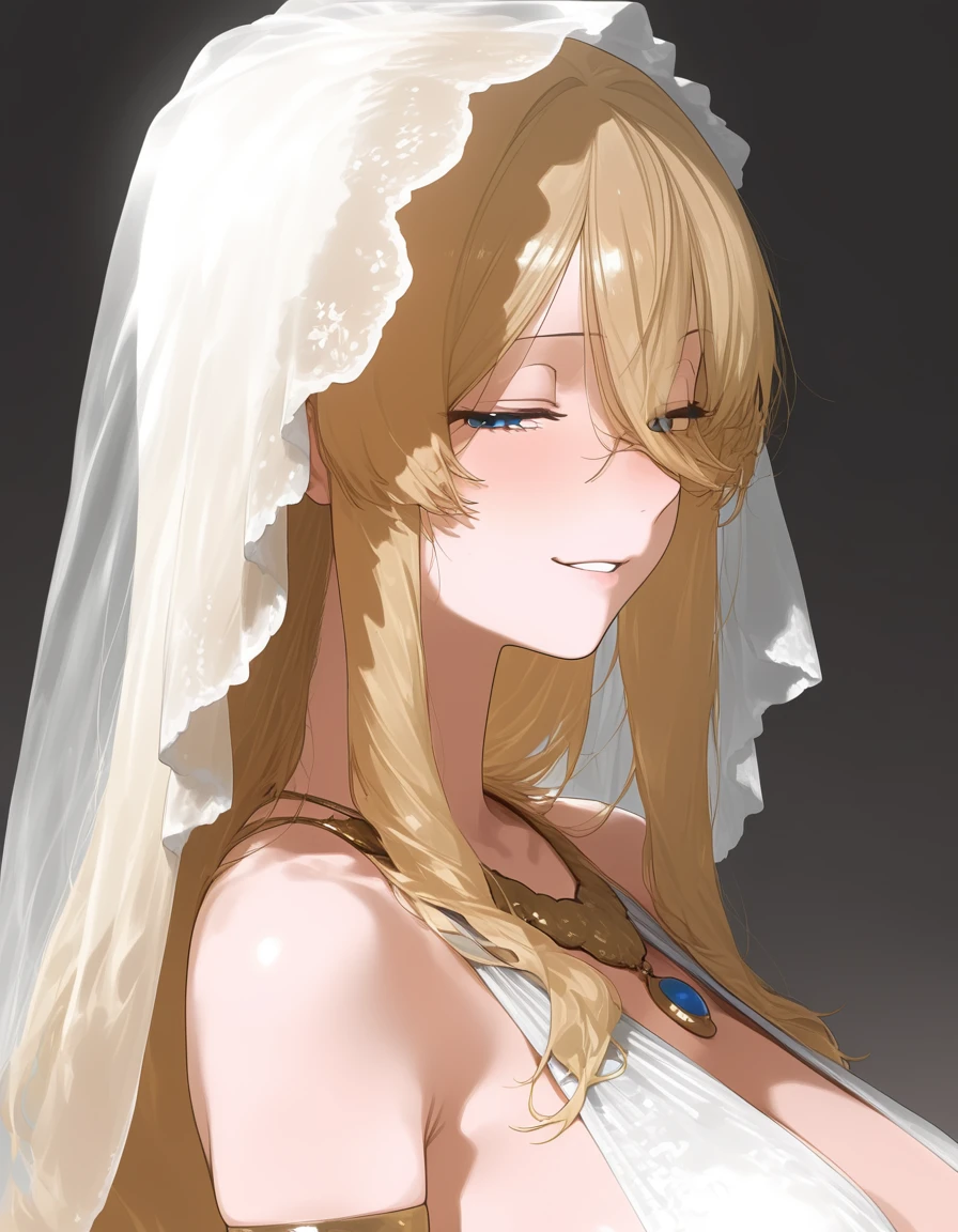Texas、bride、Blonde、Subjective、Upper Body、Simple Background