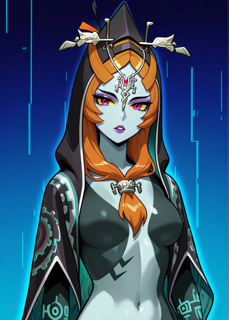 ((masterpiece,best quality)),
<lora:Twilight_Theme_Zelda_Anime:0.8>, (Twilight_Theme_Zelda), glow, glowing, green glow, dark skin, grey skin, glowing tattoo, pointy ears,
1girl, long hair, smile, simple background, red eyes, very long hair, standing, cowboy shot, grey background, orange hair, big hair, yellow sclera,
smug, bride, wedding dress, bridal veil, strapless dress, elbow gloves,