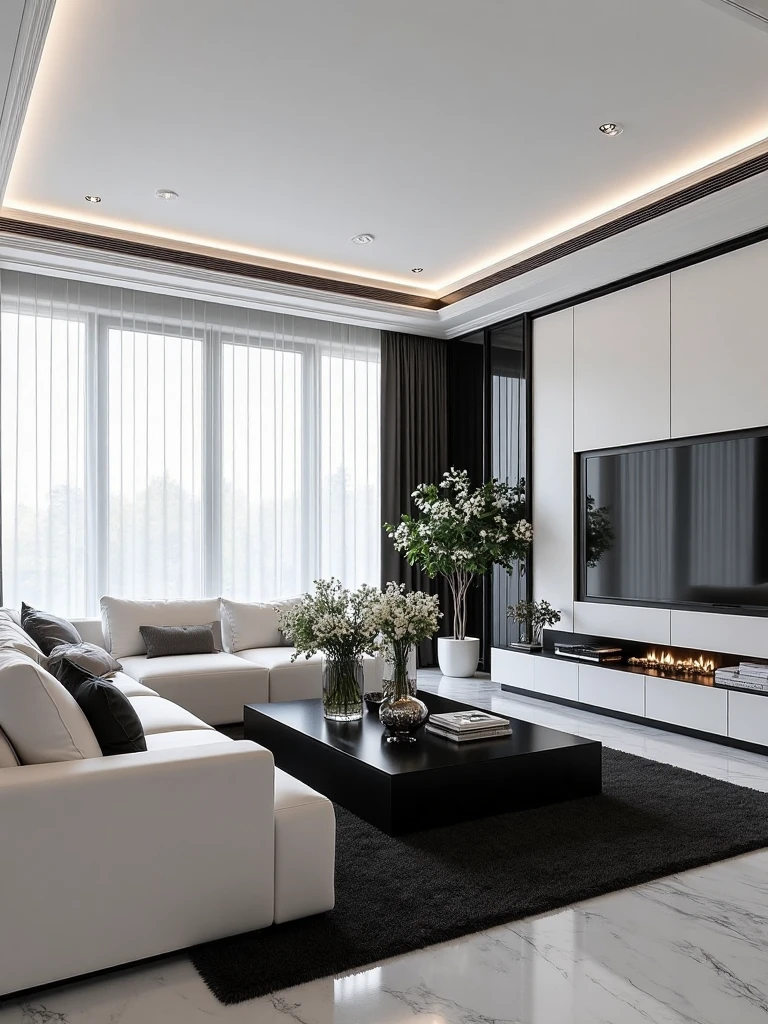 E_Black And White Minimalist Style_Modern Home Design v1.0