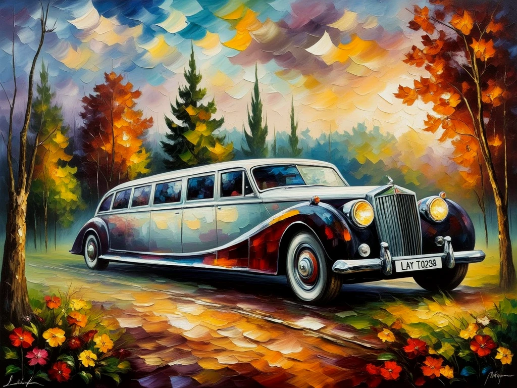 A painting.

A fancy limousine.

afrmvCE_style