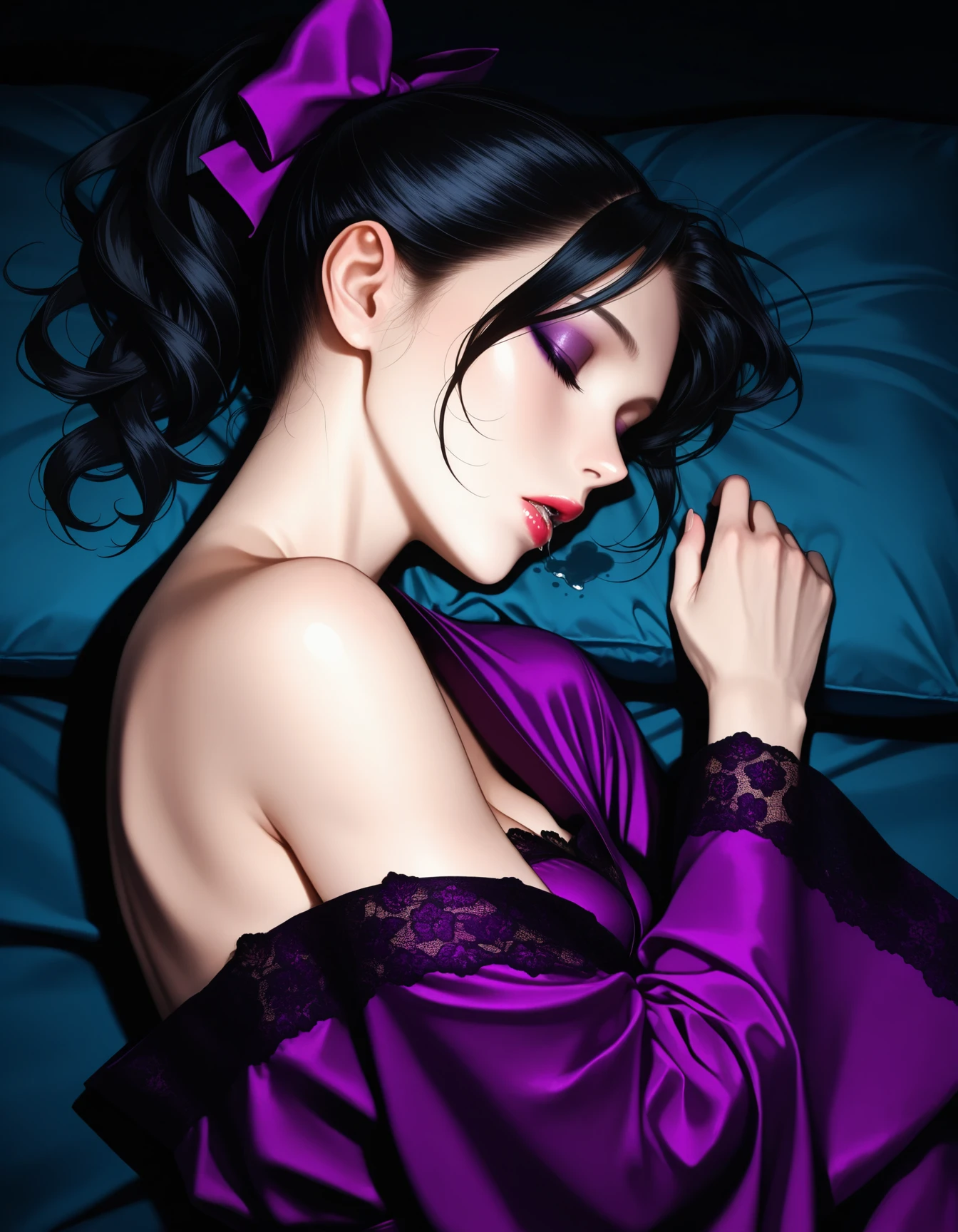 Satin Lace Kimono Robe | Lace It or Leave It  | ILXL ILXL