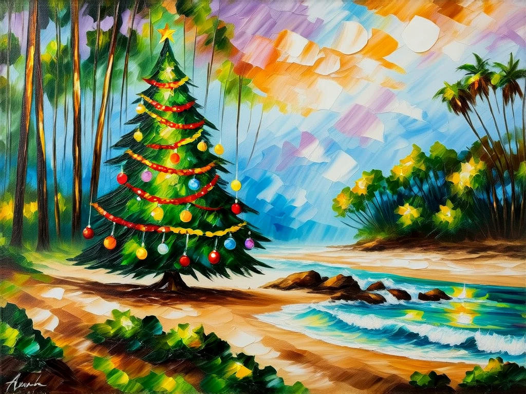 An oil painting.
Christmas in Australia.
afrmvCE_style