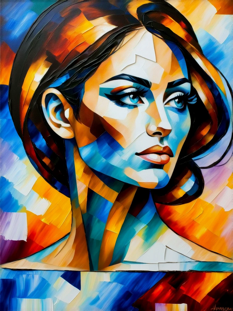 An oil painting.
Abstract art, geometric features. A portrait of a woman.
afrmvCE_style