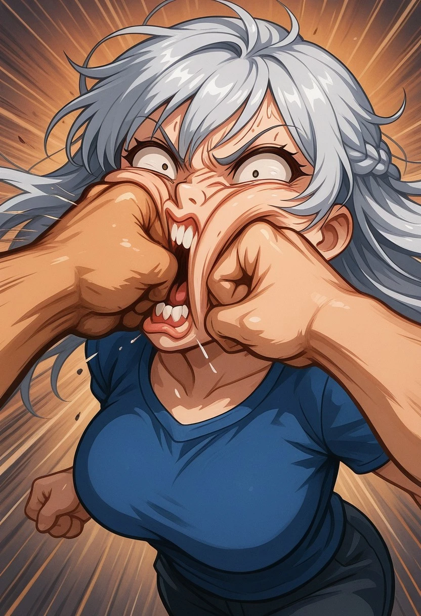 (((ultra detailed, masterpiece, high quality, from above,  breasts )))
, 
((( Hycopumb2, comedic punch, exaggerated impact, face distortion, slapstick,)))
,
((( 1boy, )))
,
((( )))
,
((( )))
,
((( )))
((( )))