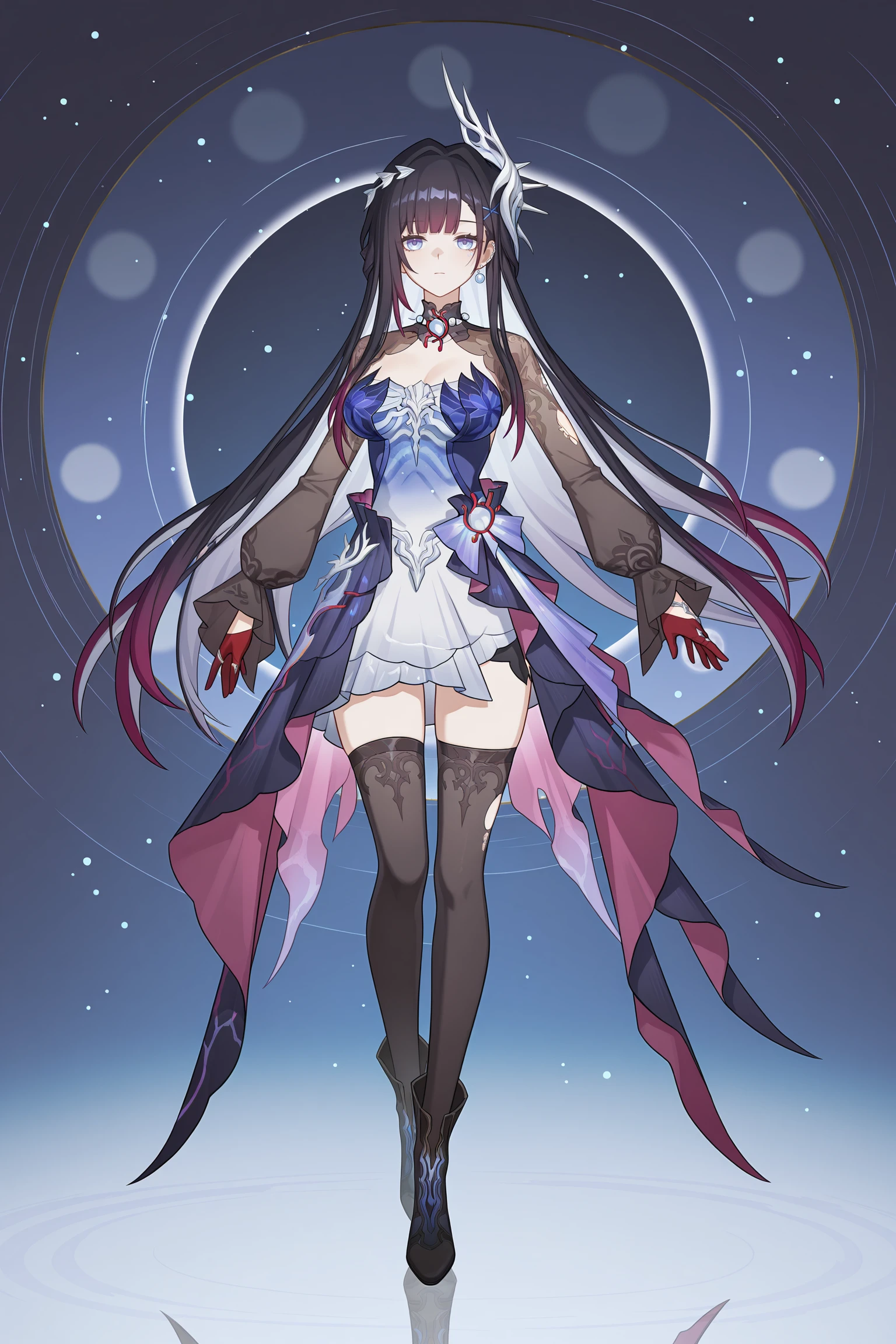 <lora:æµ·çé³ v1.1-Illustrious:1>,
hysilens \(honkai: star rail\),solo,full body,black thighhighs,