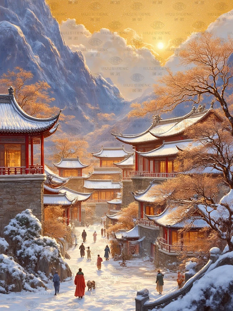 A_Chinese-Style Ancient Architecture_Snow Scene Generation v1.0