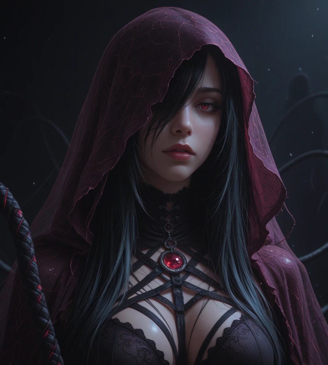 Girl see at viewer, phantasy