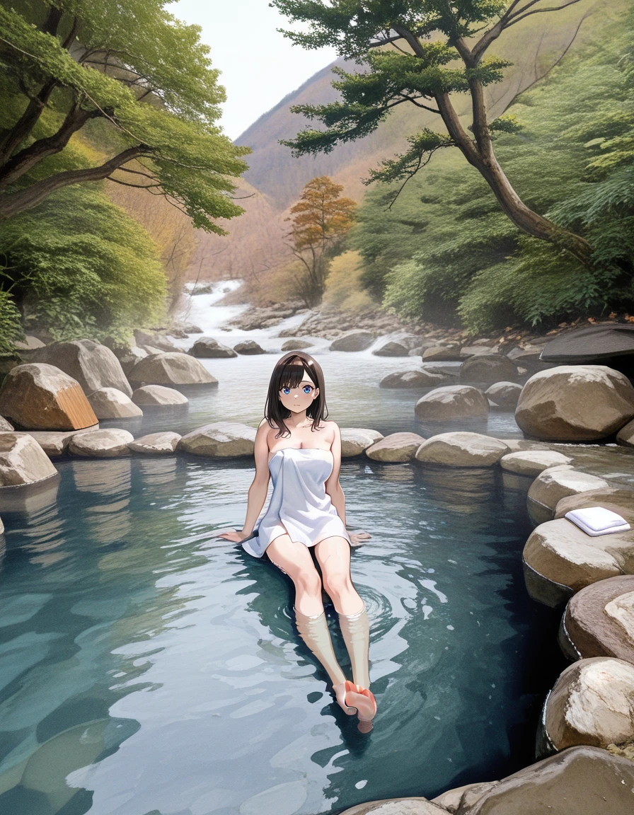 score_7_up, anime BREAK official art, 
<lora:noyu:1>, noyu, 
1girl, solo, naked towel, 
tree, rock, scenery, solo, outdoors, river, onsen, sitting, 
(masterpiece:1.3), best quality, high resolution, unity 8k wallpaper, extremely detailed CG, 8K, (watercolor \(medium\), muted color, sketch:1.1), perfect anatomy, highly finished, masterpiece, best quality, high quality, amazing quality, great quality, very aesthetic, ultra detailed, highres, absurdres, highly detailed, highly detailed background,
