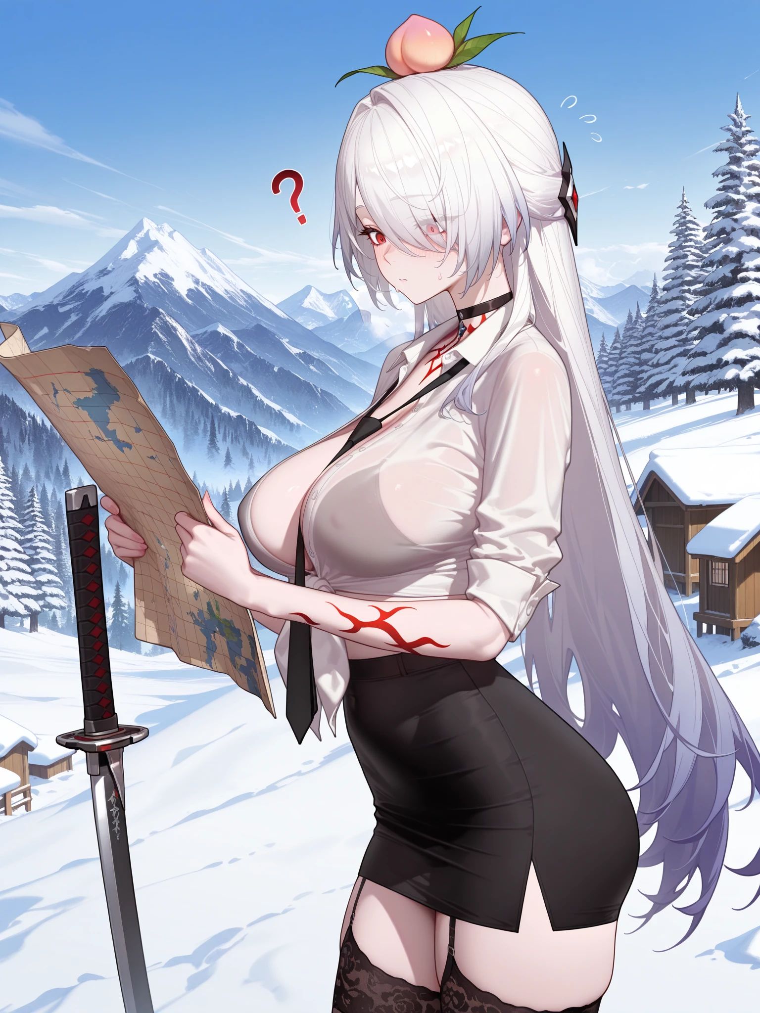 Open Shirt Office Lady Outfit v1.0