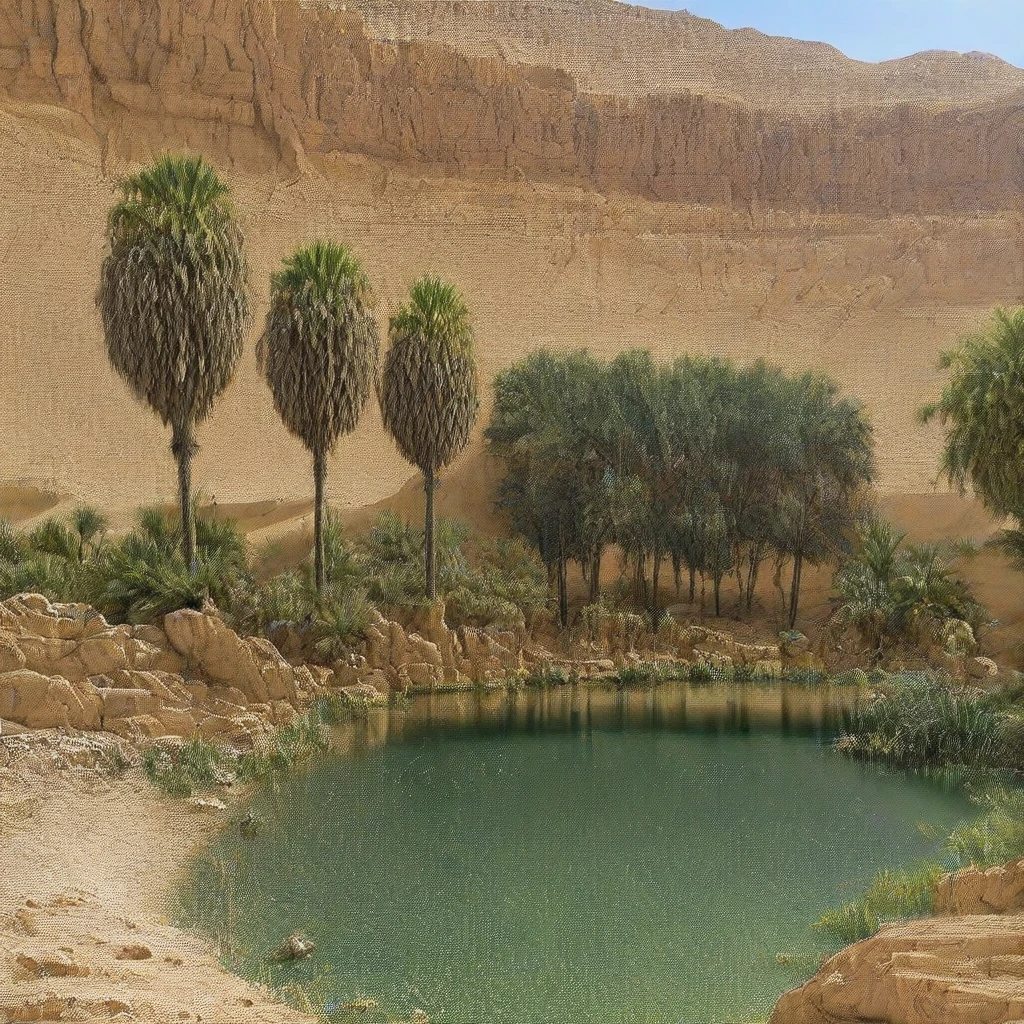 No Humans, Tree, Rock, Outdoors, Scenery, Sky, River, Plant, Oasis,