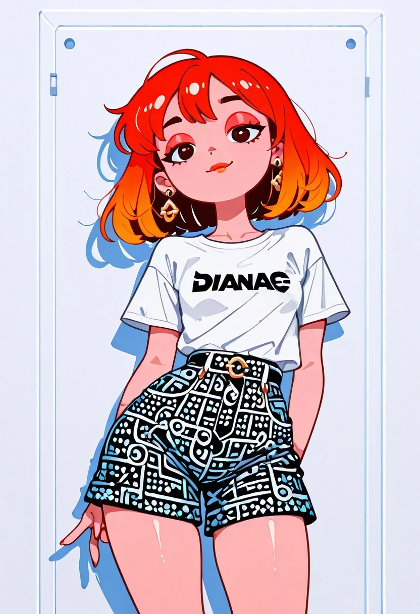 Fashion drawing, heavily stylized anatomical art, a bbdo stylish artsy advertisement for sex featuring a young fashionable woman and designer furniture, graphic design futuristic design, dior, donna karan, chanel, versace, gently touching herself sexually, confident sexuality, accessories, hands under own clothes, fingers lifting fabric, clean skin,
hands focus, caressing own body under clothes,
Unusual angle, interesting composition, provocative sexy pose,
Clean background, clear walls, fashion focus, solo, solo focus, (primary colors):0.3, Shocking sexuality, provocative, risque,
Surrealistic background,
Extremely detailed clothes, sensual, nearing orgasm,
Head as big as body,