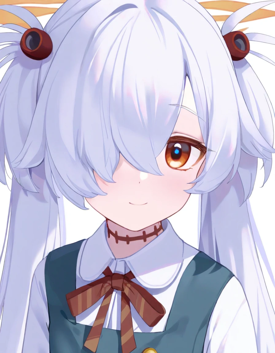 kanoe\(blue archive\),<lora:kanoe_xl_v1.2:1>,<lora:BAstyle_v2:0.8>,(artist:ningen_mame:0.9),(artist:sho_(sho_lwlw):0.9),(artist:rhasta:0.9),(artist:wlop:0.7),(artist:ke-ta:0.6),(fkey:0.5),(fuzichoco:0.6),artist:chen bin,(hyouuma:0.85),looking_at_viewer,full_shot,1girl,solo,red bowtie,twintails,silver hair,very long hair,(smile:0.9),(closed mouth:1.1),bereaved girl,white background,very awa,masterpiece,best quality,year 2024,newest,highres,absurdres,best quality,amazing quality,very aesthetic,absurdres,