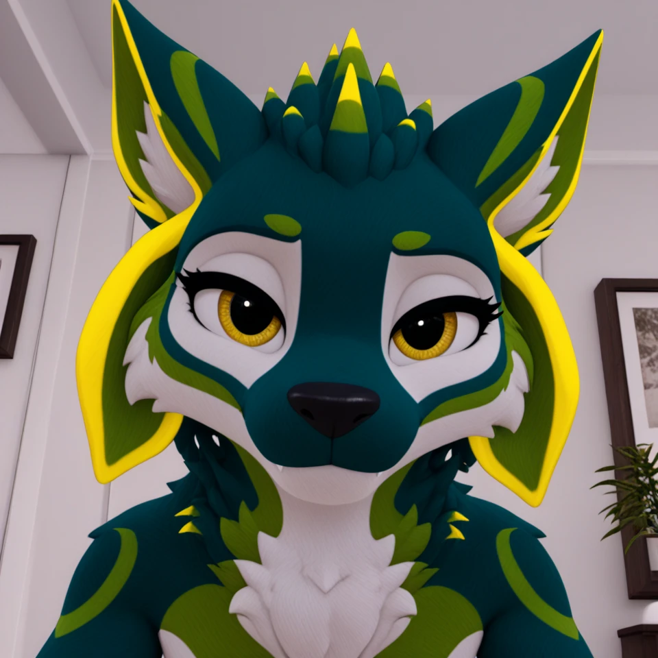 masterpiece, best quality, uverage, 3d, foreshortening, headshot portrait,