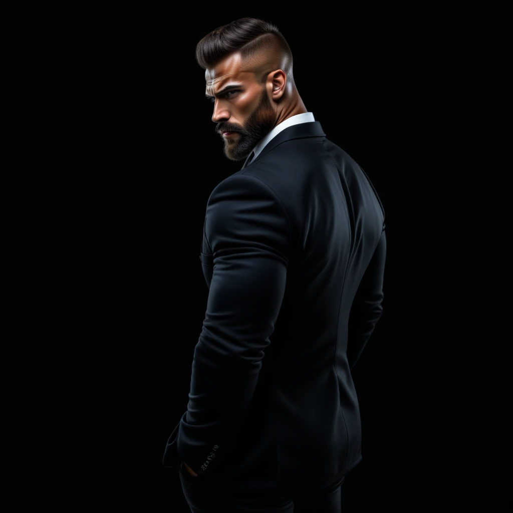 dangerous, boss, man, manbrut, brutal, menacing, torso, sturdy, , muscular body, muscular, powerful, beard, handsome