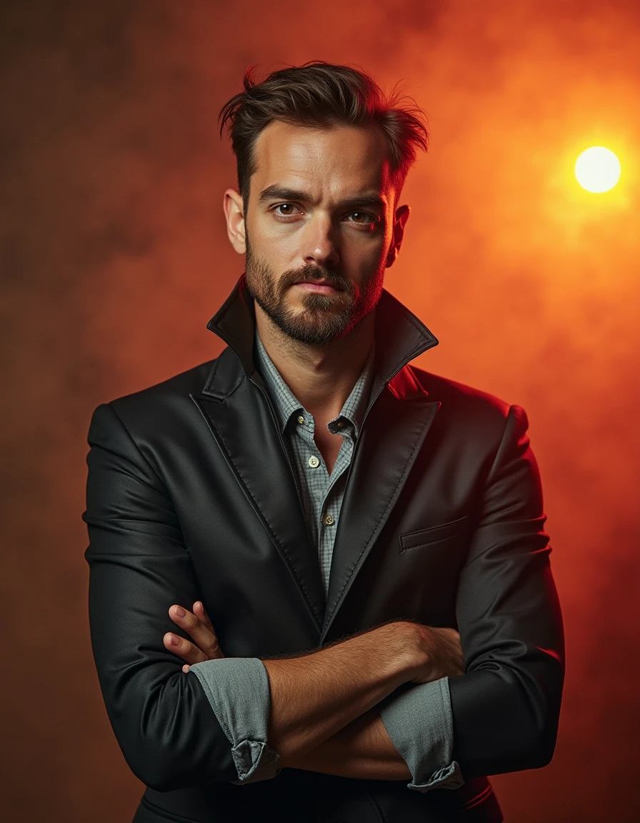 Epic, promo photo, sell yourself, anti-hustle culture, parody,