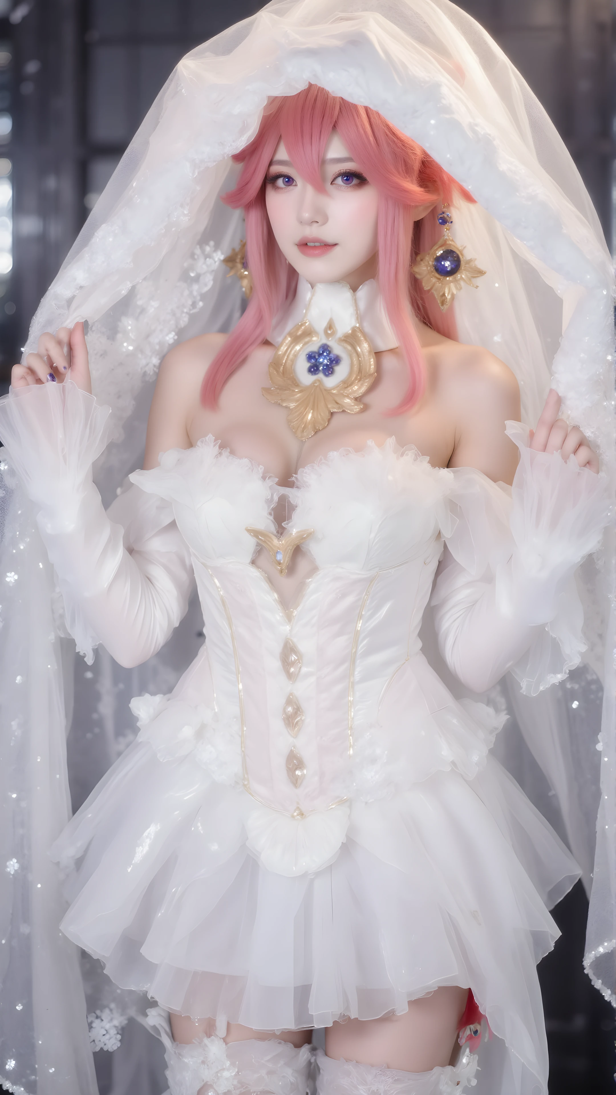 [Realistic] Yae Miko wedding dress<Genshin Impact>Cosplay(official/doujin) costume v1.0