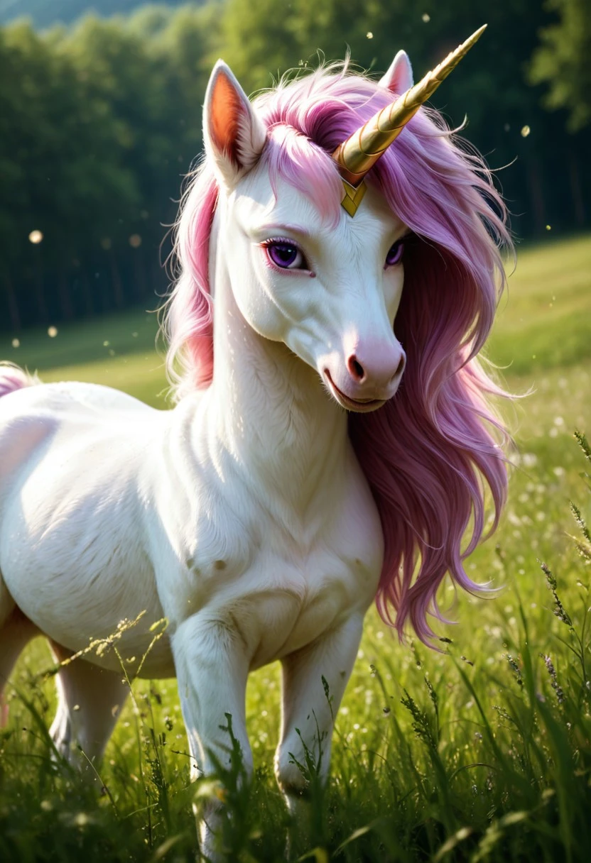 masterpiece, best quality, newest, highres, absurdres, depth of field, focused subject, sfw,
unicorn,
grass,