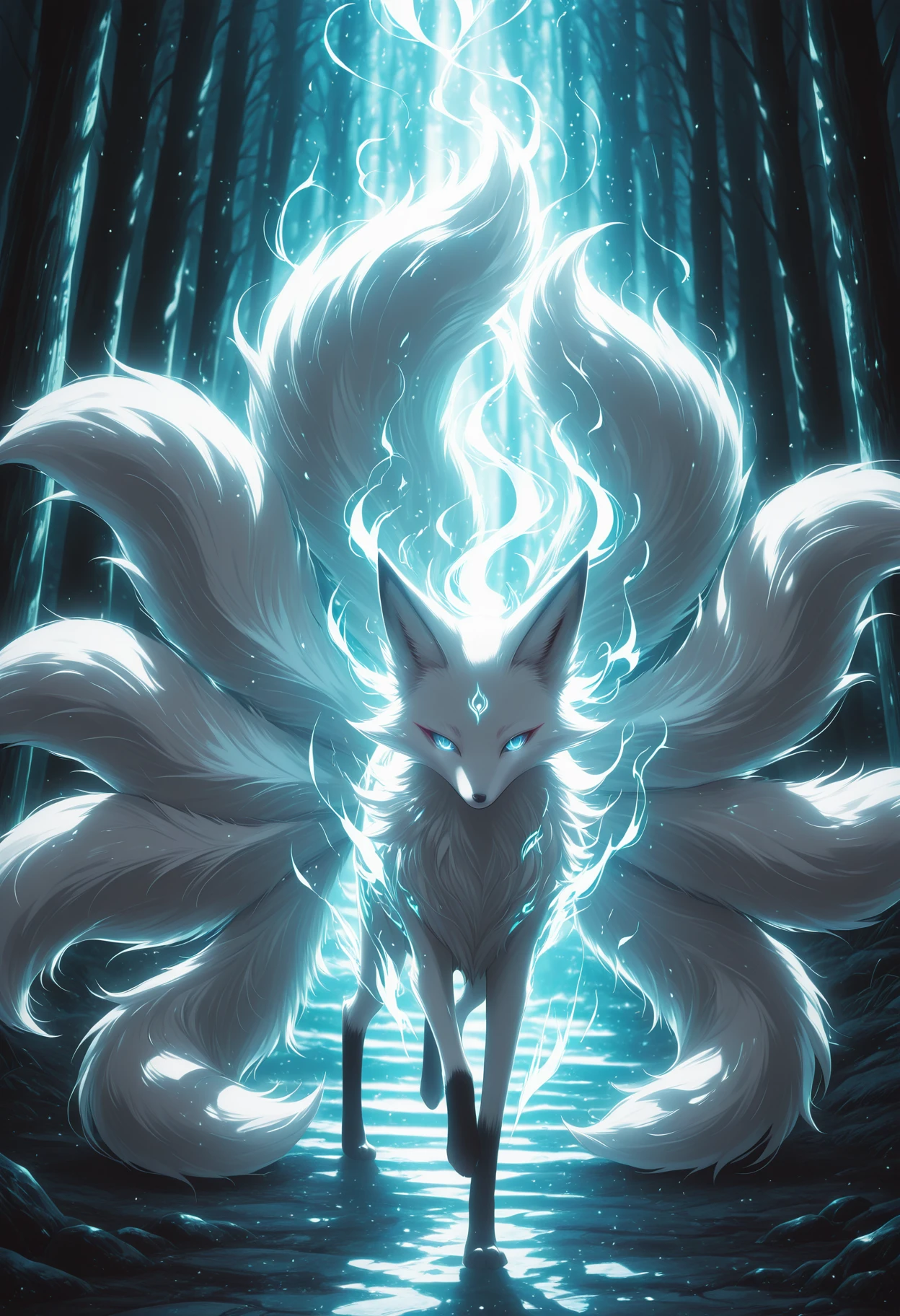 (masterpiece), (best quality), ultra-detailed, dynamic composition, absurdres, looking at viewer, anime screenshot
<lora:kms_lighting_rename_later_IL_v02:1>, <lora:Dramatic Lighting Slider:4>, shiny outline, depth of field , blurry,light rays,dynamic angle,dim lighting, light particles,voluminous hair,very aesthetic, blurry background, bokeh,
<lora:Add_color_ILXLv1:1.5>,<lora:Light_path:1>,((Light path,dark aura,glowing energy,Demonic aura))
<lora:Fantasy_Fox_Test1-000014:1>, Fantasy_fox1, fox, fantasy fox, white fox, long tail, very long tail, elegant fox, elegant animal, long white ears, long ears, white ears,multiple tails,