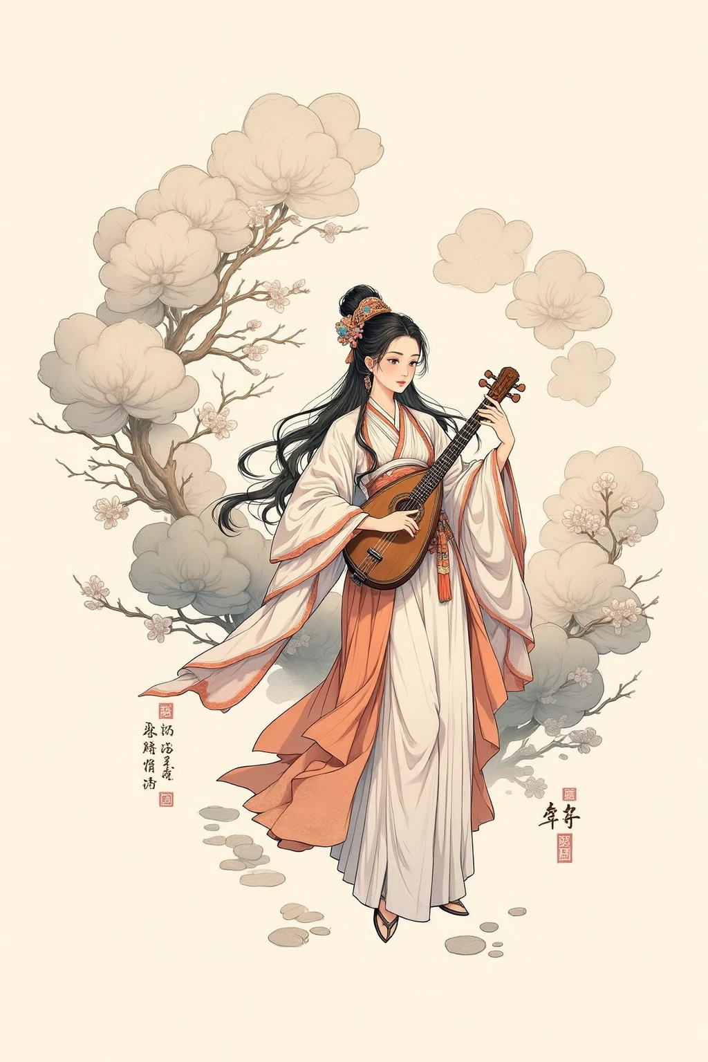 C_Ink Wash Chinese Style_Mythological Character Drawing v1.0